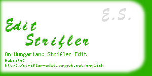 edit strifler business card
